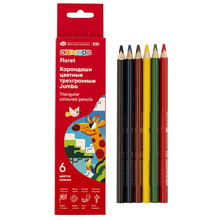 Цветные карандаши "Цветик Джамбо", трехгранные