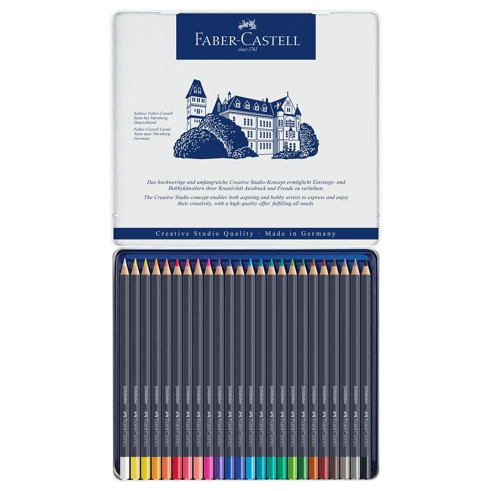 Карандаши цветные акварельные "Goldfaber Aqua", 24 цвета, металлическая упаковка - 2