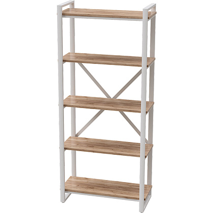Стеллаж Millwood "Loft CH-3", 800х350х1820 мм, белый, табачный крафт
