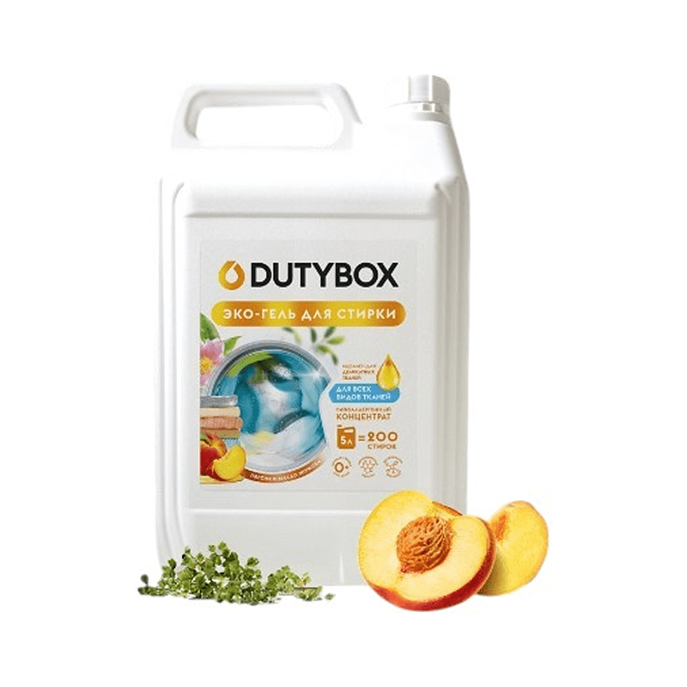 Средство для стирки Dutybox, Персик и масло жожоба, 5 л, экологичное, гель-концентрат
