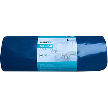 Мешки для мусора ПВД "Cleanton", 60 мкм, 240 л, 10 шт/упак