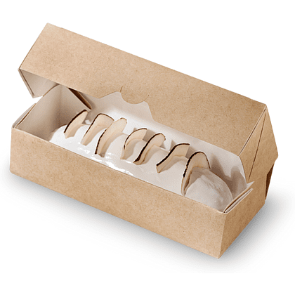 Контейнер бумажный 460 мл, 167х70х40, 25 шт/упак, крафт - 2