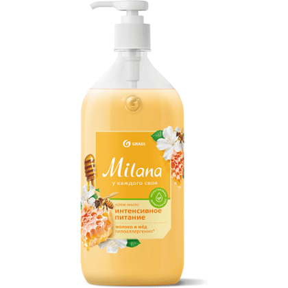 Крем-мыло "Milana", 1 л, молоко и мед
