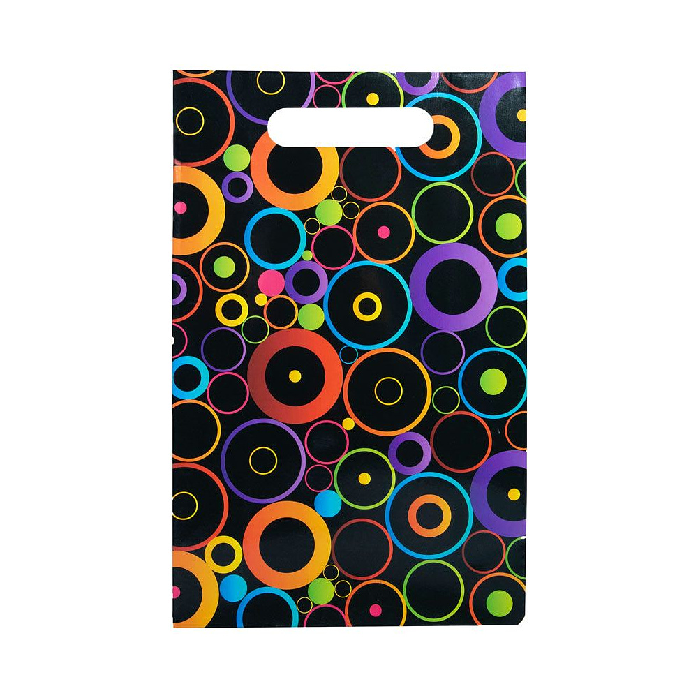 Пакет бумажный подарочный "Яркие фигуры", 32.4x13.7x26.4 см, ассорти