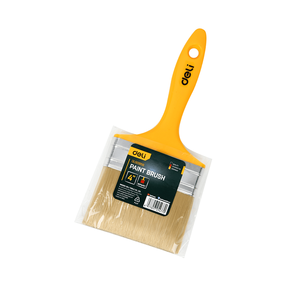 Кисть малярная Deli YS EDL509156, плоская, 4"-100 мм, смешанная щетина