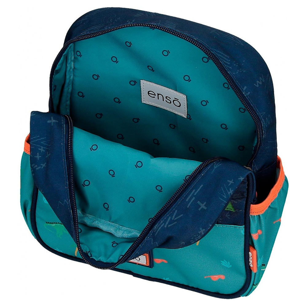 Рюкзак школьный Enso "Dino artist", S, темно-синий, зеленый - 4