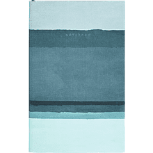 Блокнот "Stripes shadow", А5, 96 листов, линейка, голубой, срез разноцветный