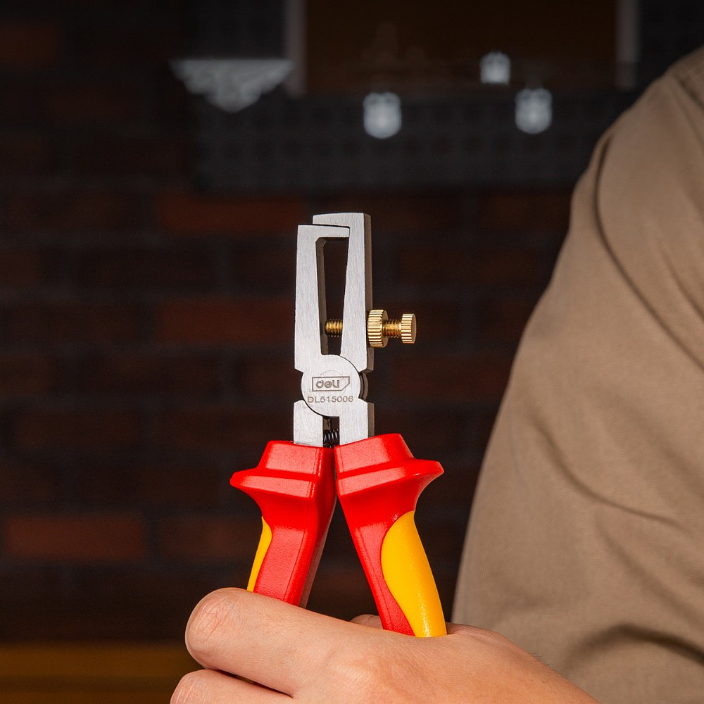 Клещи диэлектрические Deli YS EDL515006, 160 мм, красный, желтый - 5