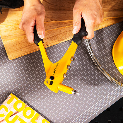 Заклепочник Deli "EDL236910" 265 мм, желтый, черный - 7