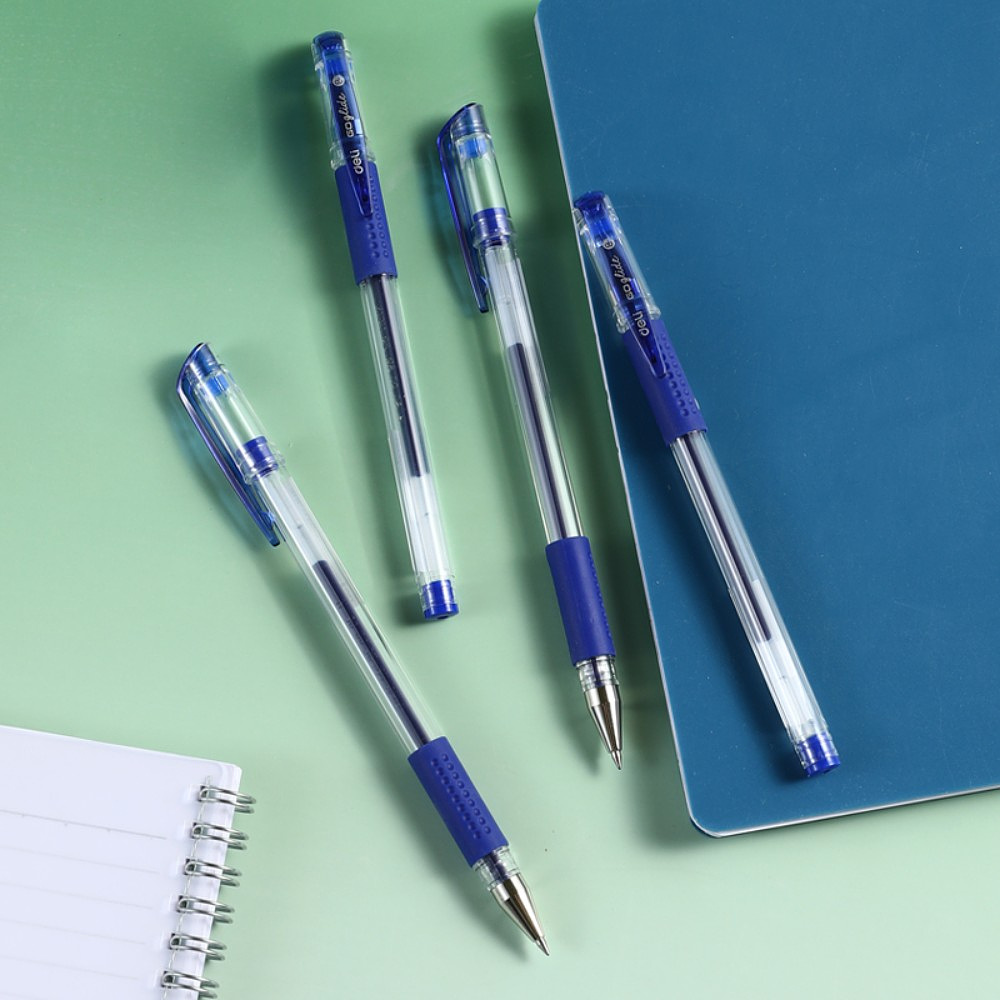 Ручка гелевая "Go Glide", 0.5 мм, прозрачный, стерж. синий - 6