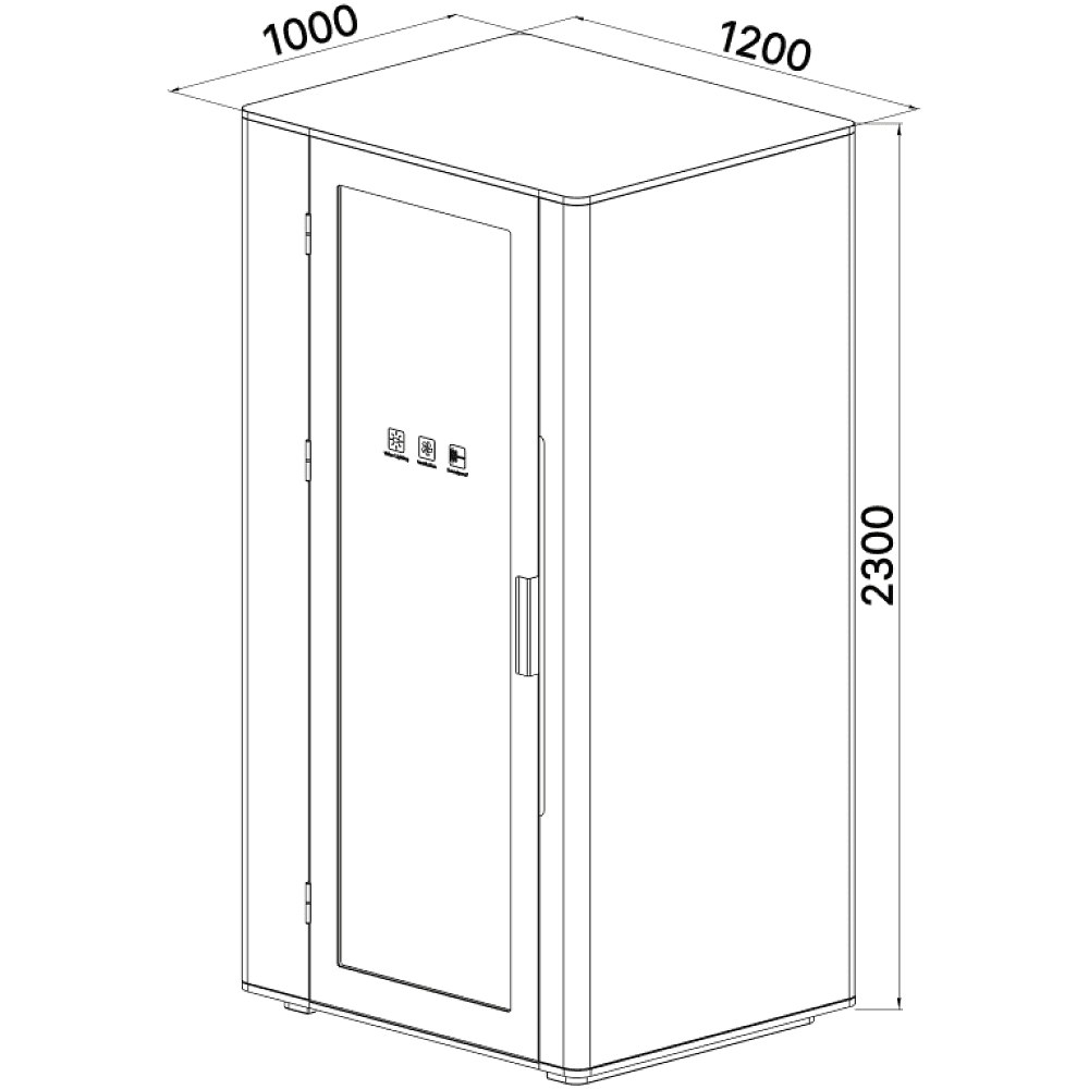 Акустическая кабина одноместная Capsula UNO NEW, глухая стенка, тёмный войлок - 5