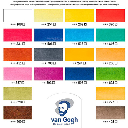 Набор красок акварельных "Van Gogh", 20 цветов, 10 мл - 2