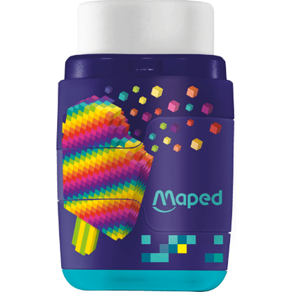 Ластик-точилка Maped "Pixel party", 2 отверстия  - 3