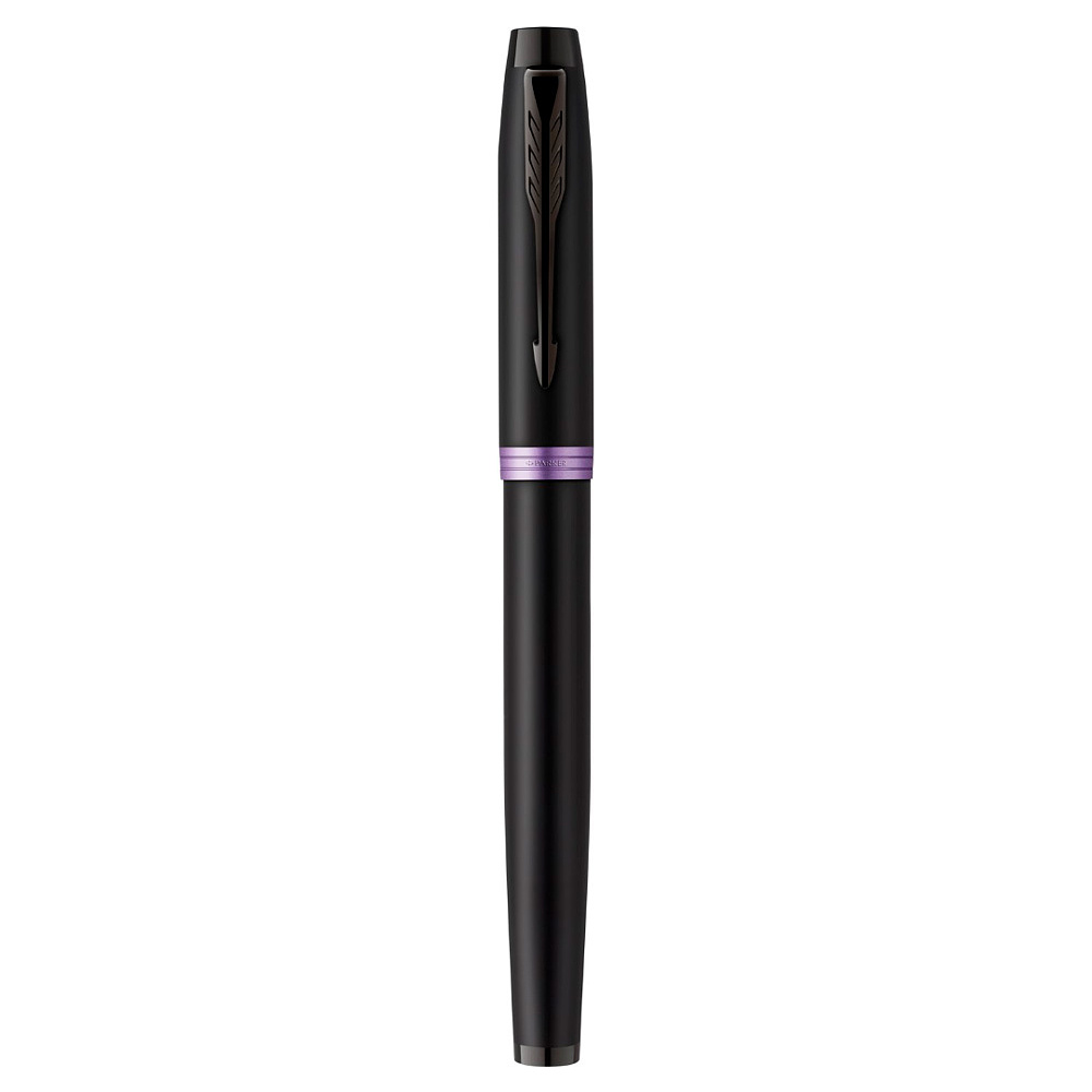 Ручка перьевая Parker "IM Vibrant Rings F315 Amethyst Purple PVD", F, черный, фиолетовый, патрон синий - 2