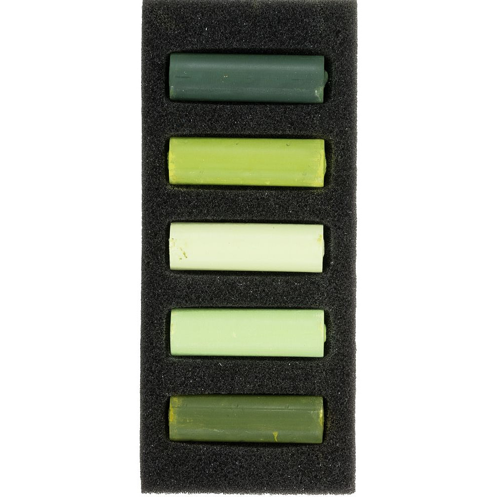 Набор мягкой пастели "Rembrandt Half Pastel", 5 цветов, зеленые - 2