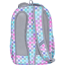 Рюкзак школьный "Checkered Hearts", голубой, розовый