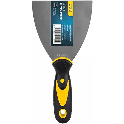Шпатель "Deli", 148 мм, черный, желтый