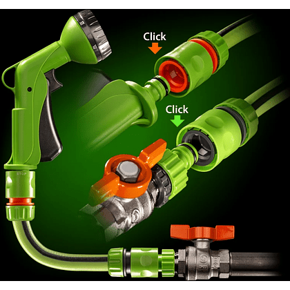 Комплект поливочный Amigo Grande "79234", 1/2", 6 фунций, пластик, зеленый, черный - 6