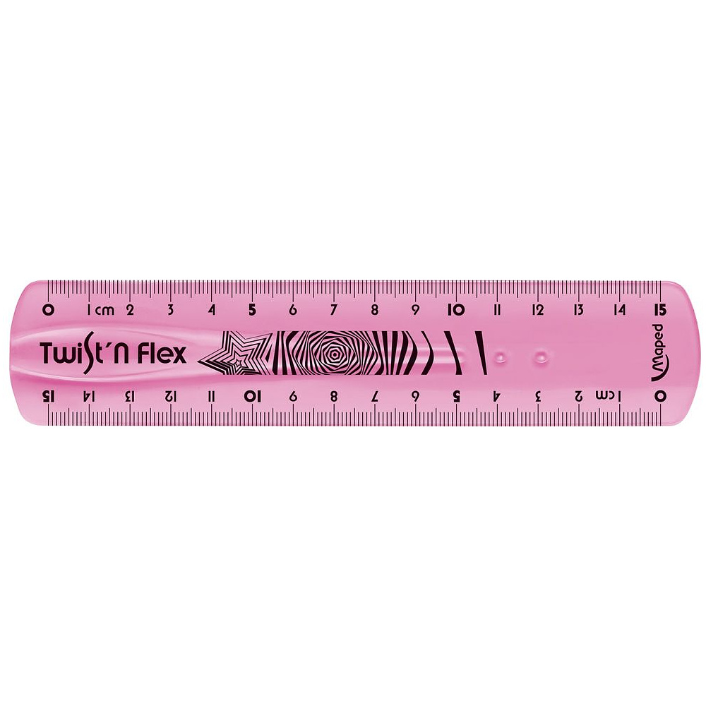 Линейка Maped "Twist n Flex", 15 см, ассорти - 3