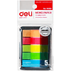 Закладки пластиковые "Deli", 12x44 мм, 100 штук, ассорти неон - 4