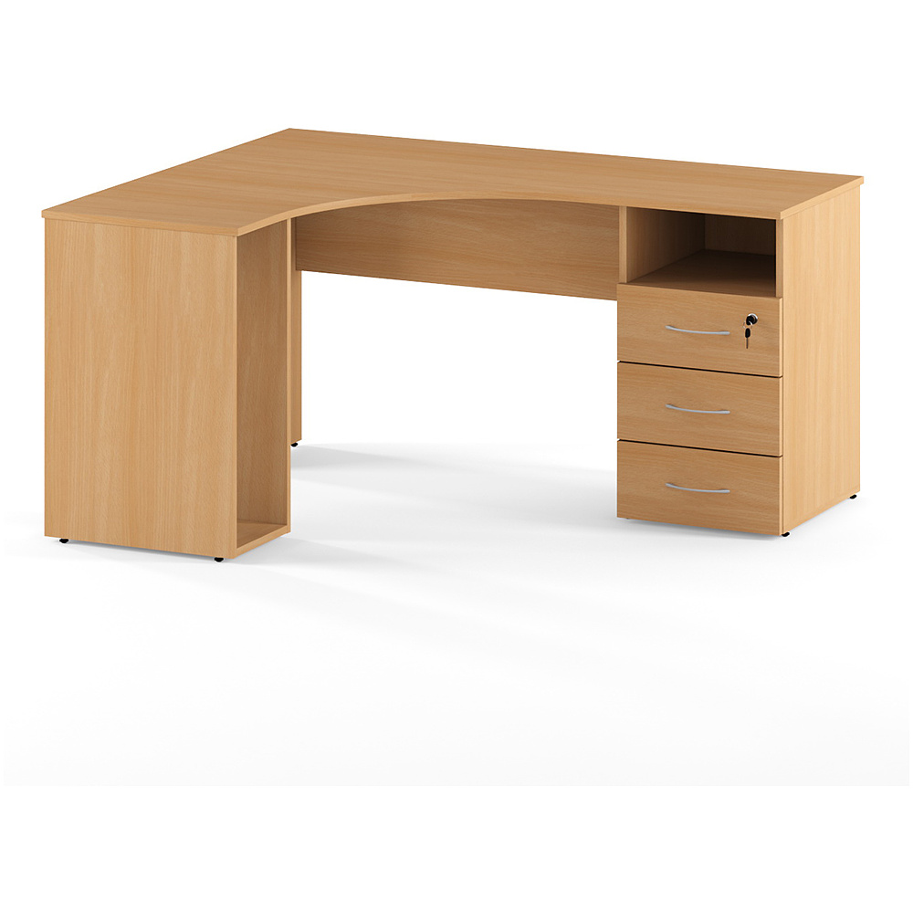 Коллекция Столица стол письменный угловой С-085/1 левый, 1500х1200/500х750 мм, бук