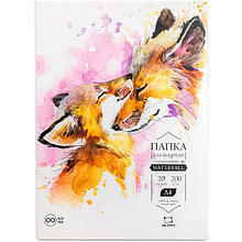 Блок бумаги для акварели "Waterfall", А4, 200 г/м2, 20 листов