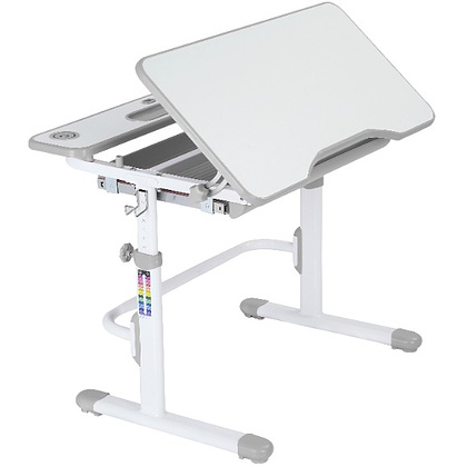 Комплект растущей мебели Fundesk "Cubby Botero": парта, стул, подставка для книг, LED-лампа, серый - 5