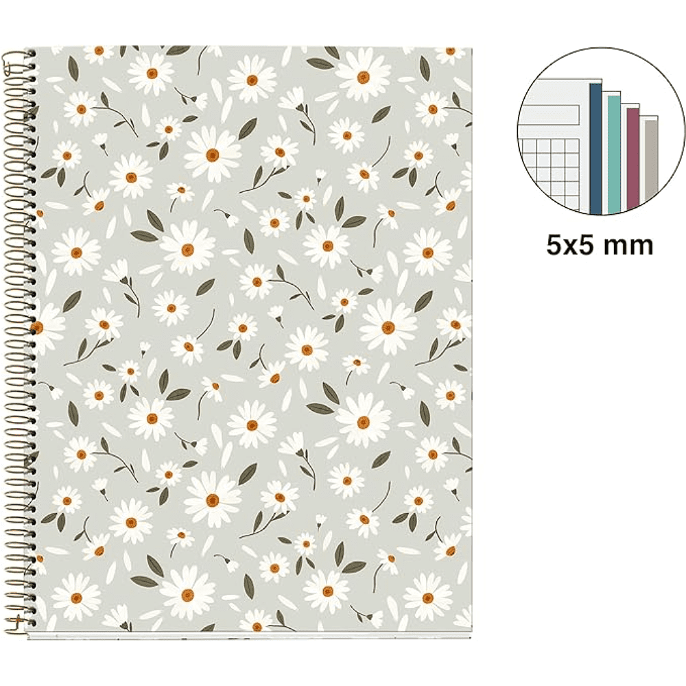 Тетрадь Miquelrius "Green Sp. Flowers", А4, 120 листов, клетка - 2