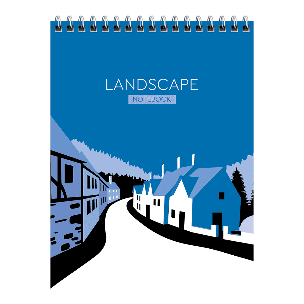 Блокнот "Landscape", А5, 80 листов, клетка, ассорти  - 3