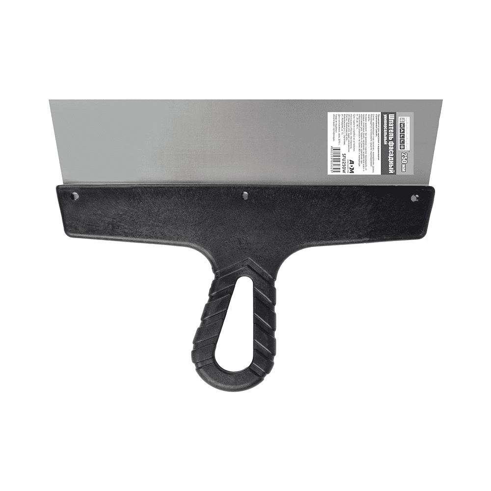 Шпатель фасадный 4Walls, SFU250W, нержавеющий, универсальный, 250 мм 