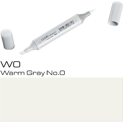 Маркер перманентный "Copic Sketch", W-0 теплый серый №0