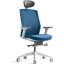 Кресло для руководителя BESTUHL "J1", сетка, ткань, пластик, голубой, -50%