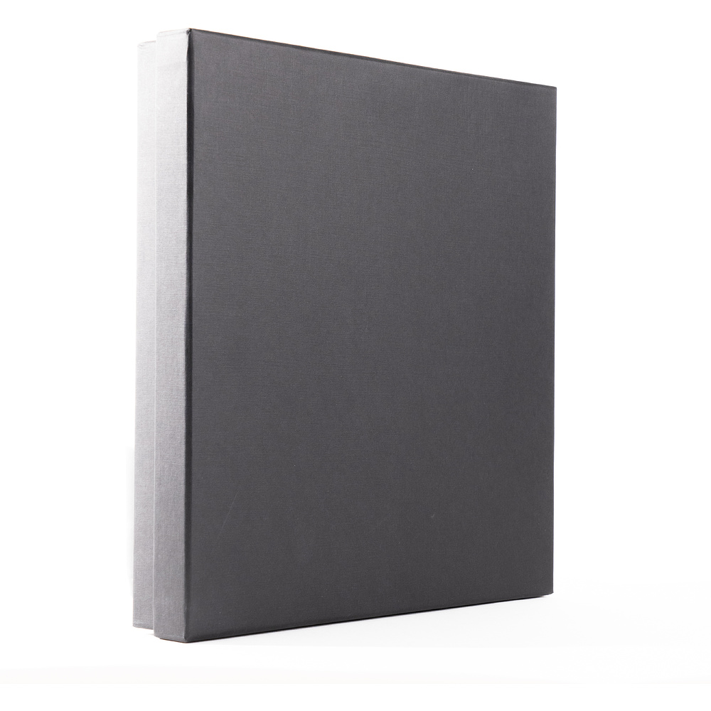 Коробка под ежедневник и ручку, 25x25x3.5 cм, с ложементом, черный - 3