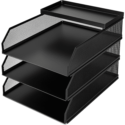 Модуль горизонтальный "Deli PB260" на 4 лотка, черная сетка