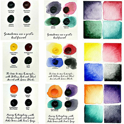 Набор цветовых карт Daniel Smith "Watercolor confetti", 36 цветов - 4