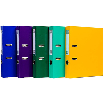 Папка-регистратор "VauPe", А4, 50 мм, ламинированный картон, желтый - 3