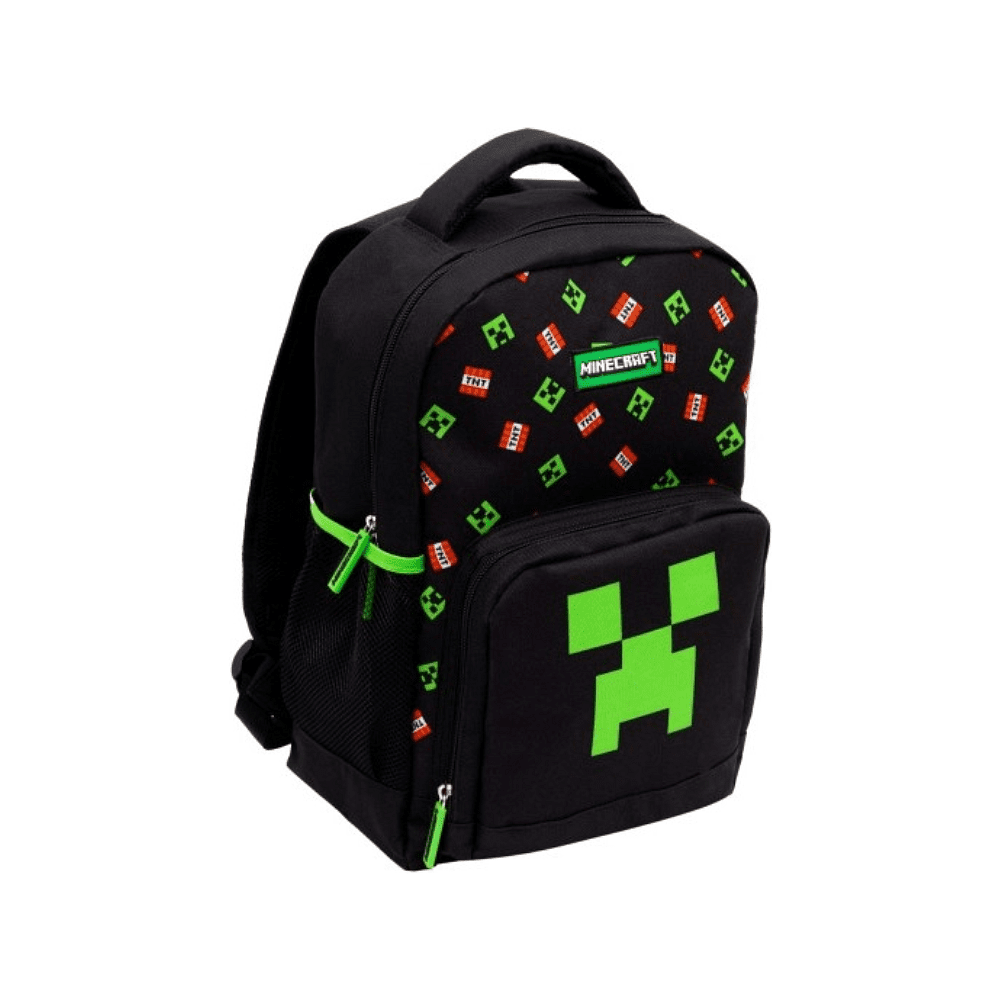 Рюкзак молодежный "Minecraft", полиэстер, черный, зеленый - 4