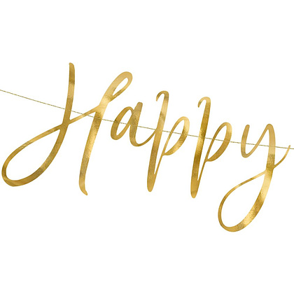 Гирлянда "С новым годом", золотистый - 2