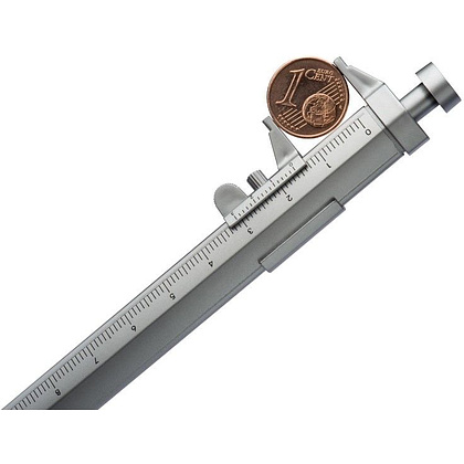 Ручка шариковая автоматическая "Prescot", 0.7 мм, серебристый, стерж. синий - 2