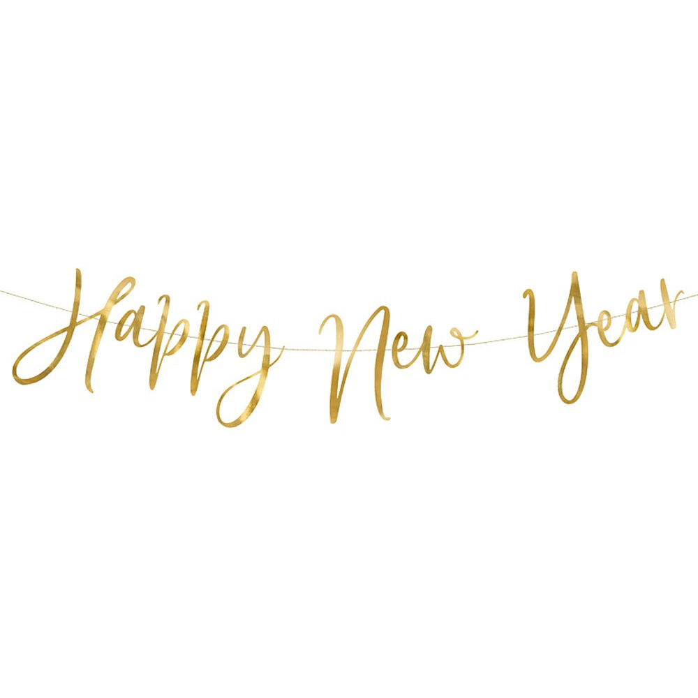 Гирлянда "С новым годом", золотистый