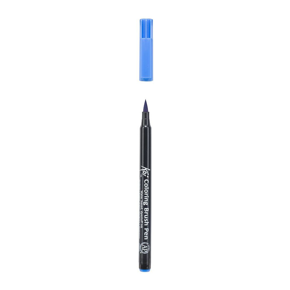 Маркер акварельный "Koi Color Brush", синий стальной - 3