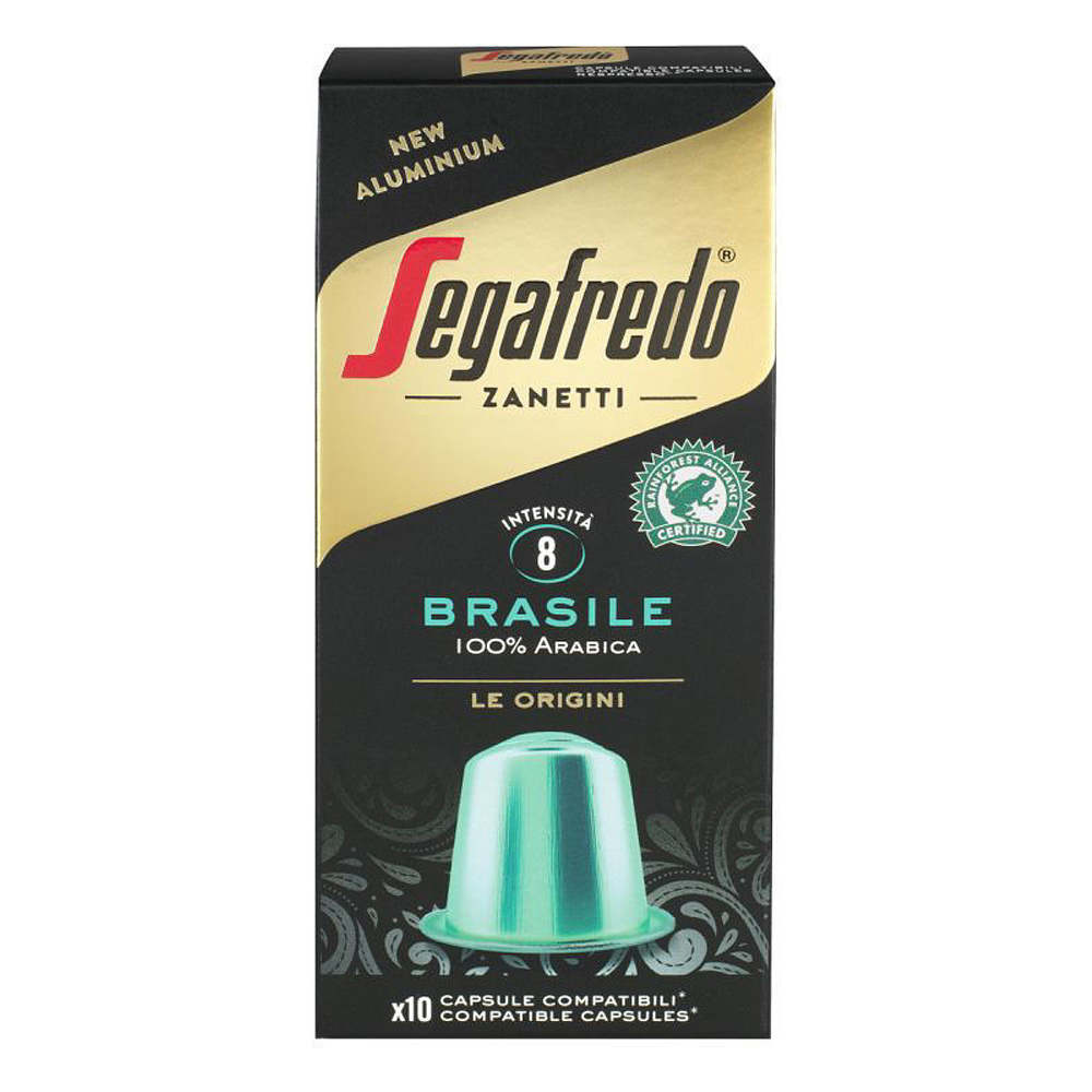 Капсулы "Segafredo" Brasile для кофемашин Nespresso, 10 порций