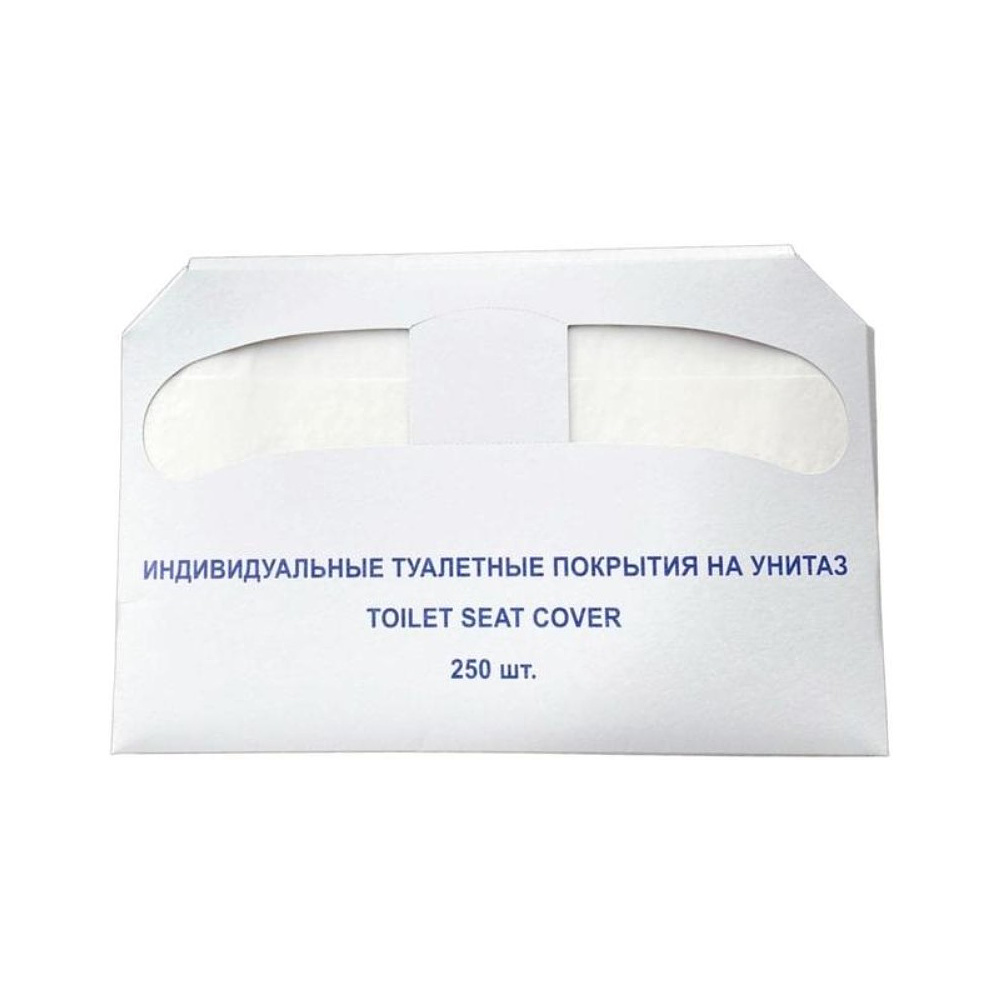 Покрытия бумажные индивидуальные на унитаз, 250 шт/упак