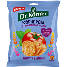 Чипсы "Dr.Korner" цельнозерновые с томатом и базиликом, 50 г