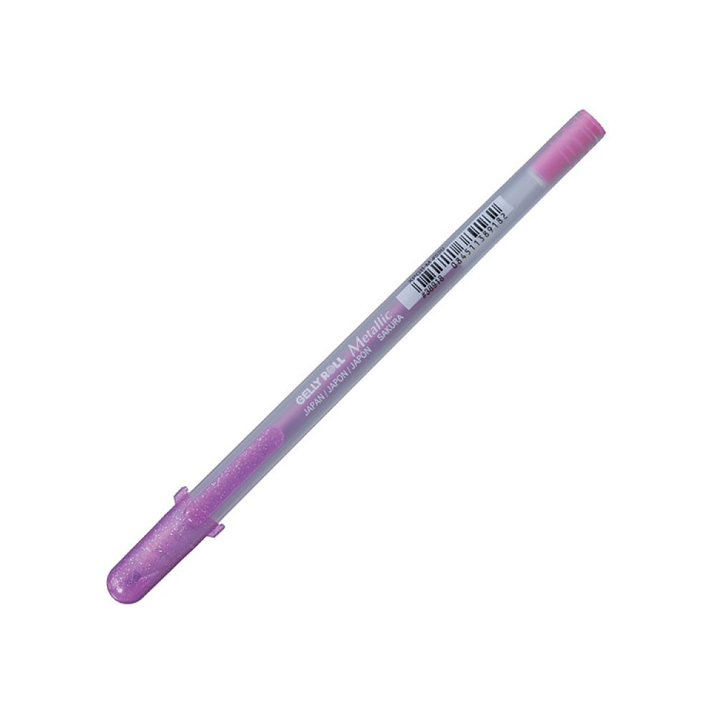 Ручка гелевая "Gelly Roll Metallic", 1.0 мм, прозрачный, стерж. розовый