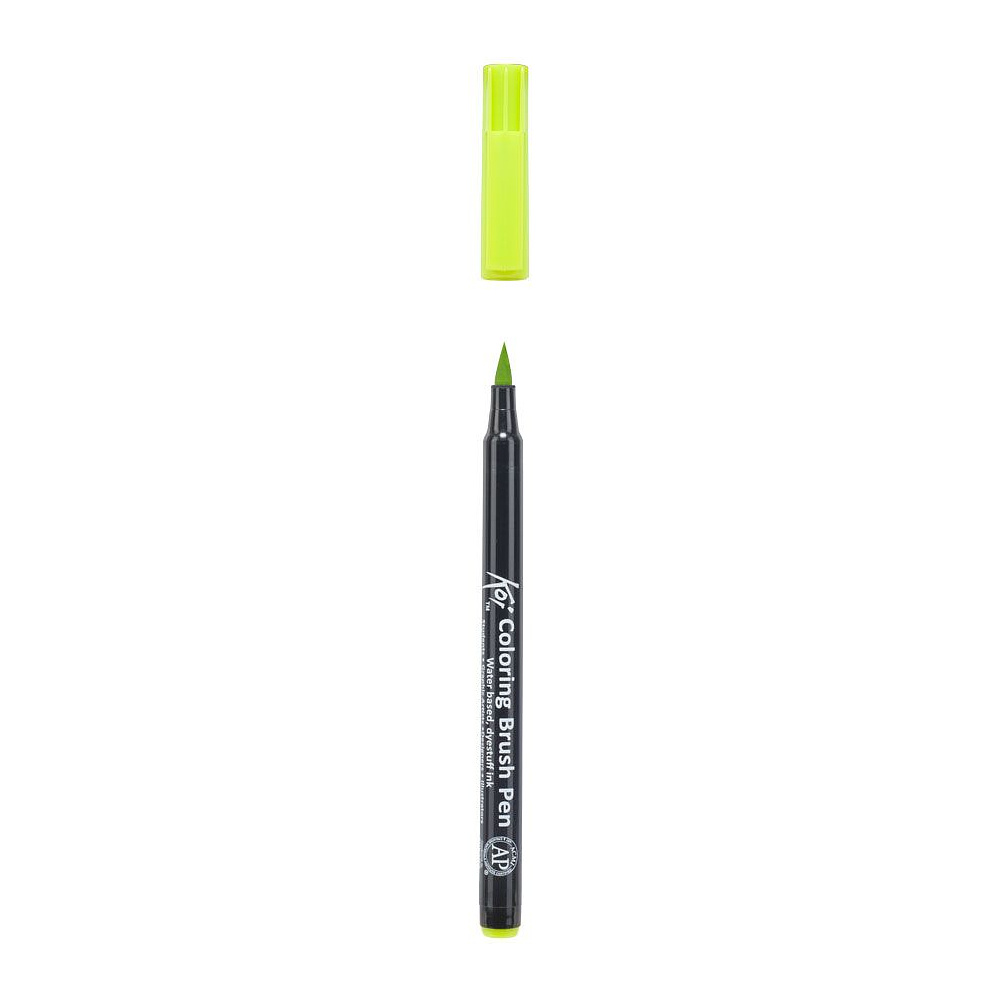 Маркер акварельный "Koi Color Brush", желто-зеленый - 3