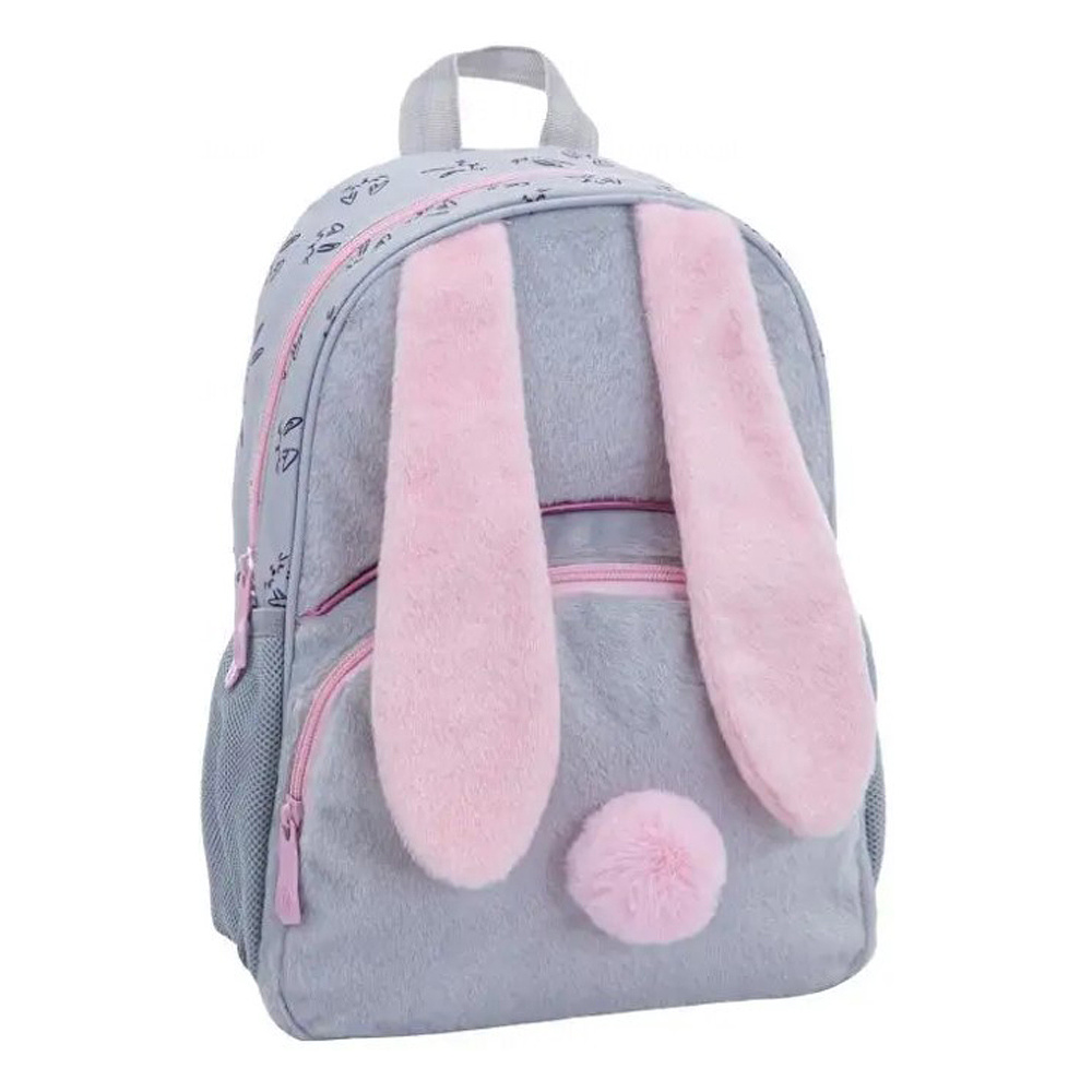 Рюкзак школьный "Honeybunny", серый, розовый