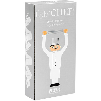 Нож для чистки овощей и фруктов "Eplu'chef", металл, пластик, белый - 3