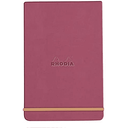 Блокнот "Rhodiarama Webnotepad" на резинке, A5, 96 листов, линейка, розовое дерево