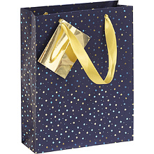 Пакет бумажный подарочный "Blue night Premium", 17x6x22 см